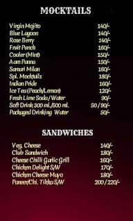 Rreloaded Bar And Kitchen menu 1