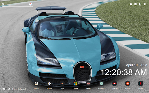 Bugatti Wallpaper Theme New Tab