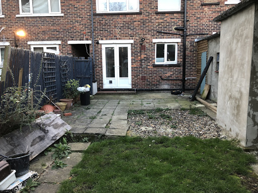 40ft of 6ft closeboard panel fencing, 35m2 Indian stone patio with a new pathway also, new timber sleeper flower bed and big tidy up of all beds. 