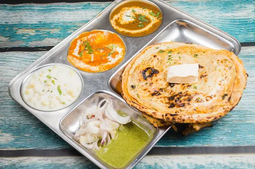 Stuffed Chur-Chur Naan Thali