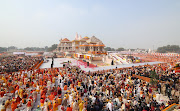 A view during the opening of the grand temple of the Hindu god Lord Ram in Ayodhya, India, January 22, 2024. 