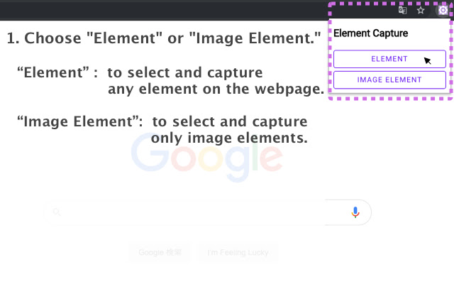 Element Capture chrome extension