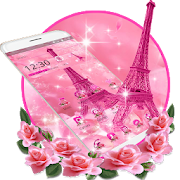 Pink Paris Eiffel Tower Theme  Icon