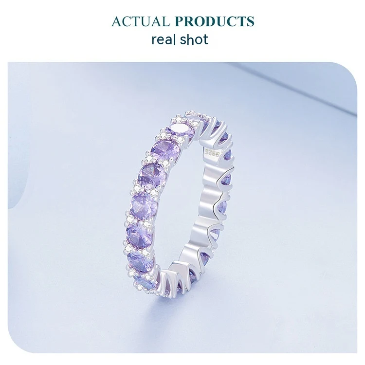 Geometrischer Sterling Silberring S925 mit feinen Zirkonen. Edles Design für Damen, perfekt für den täglichen Gebrauch oder besondere Anlässe.