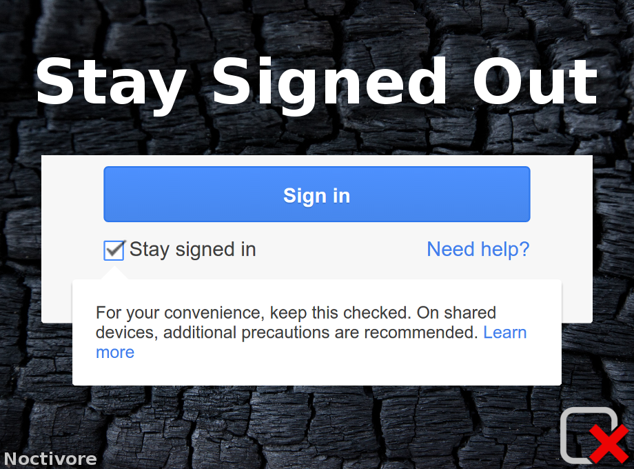 Stay Signed Out Preview image 1