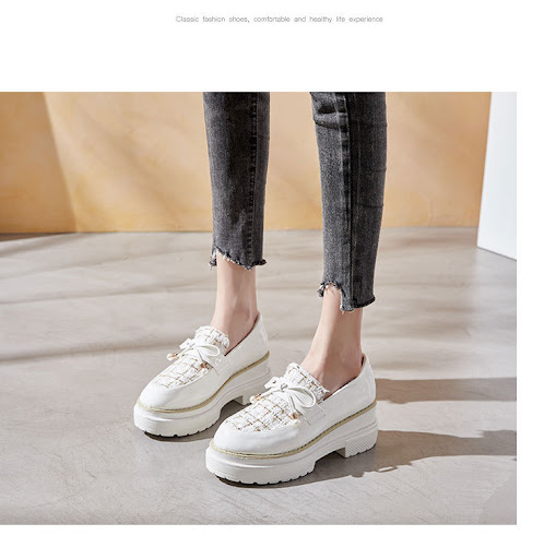Title 11, Patent Leather Bow Thick Bottom Round Toe Casua...