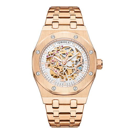 Title 5, Mens automatic mechanical watch featuring a ho...