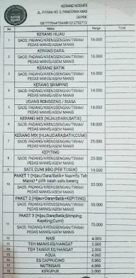 Kerang Ngenes menu 2