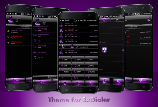 Dialer Dusk Black Pink Theme