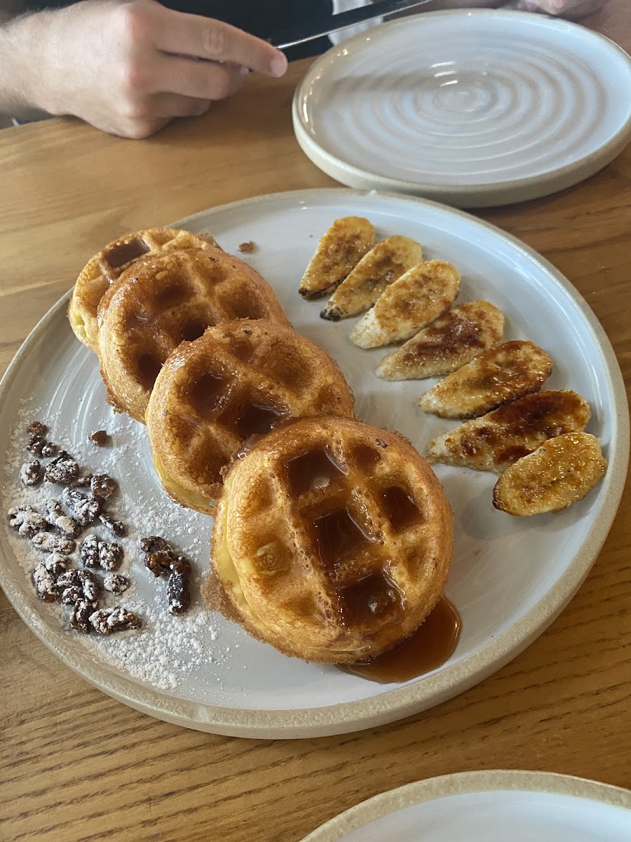 Gluten free salted caramel waffles!!!