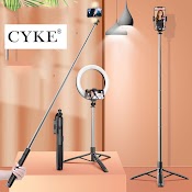 Gậy Chụp Ảnh 3 Chân Đa Chức Năng Cyke Q05 Kéo Dài 1M58 - Gậy Livetream, Sefie, Tripod - Chân Đế Siêu Chắc Chắn