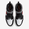 air jordan 1 high flyease black/white/particle gray/gym red