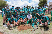 Team SA athletes at a tree-planting ceremony at the Region 5 Youth Games in Lesotho.