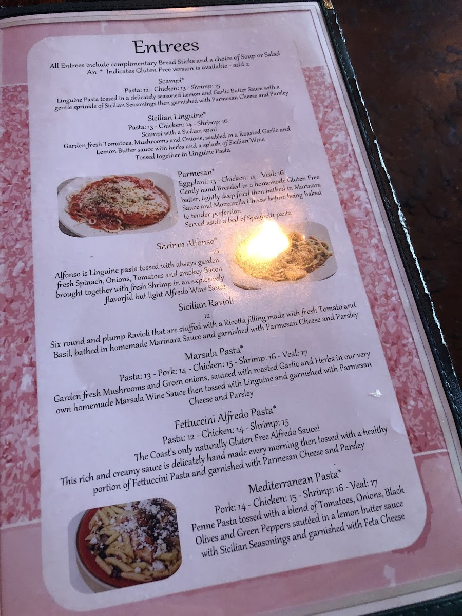 GF menus are listed on the menu