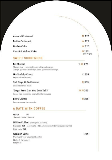 Uncafe menu 