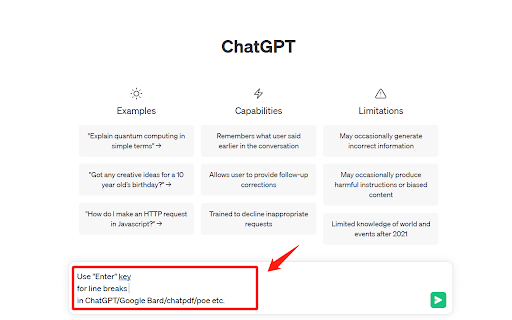 ChatGPT Enter Key Control