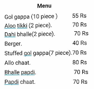 Vinod Chaat Corner menu 1