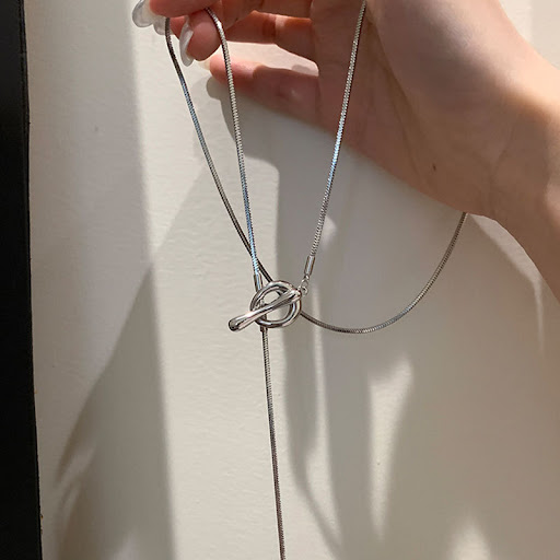 Title 9, Simple OT Buckle Tassel Long Necklace For Women...