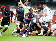 Sharks scrumhalf Grant Williams during the United Rugby Championship match against Ulster at Kings Park on February 25, 2023.