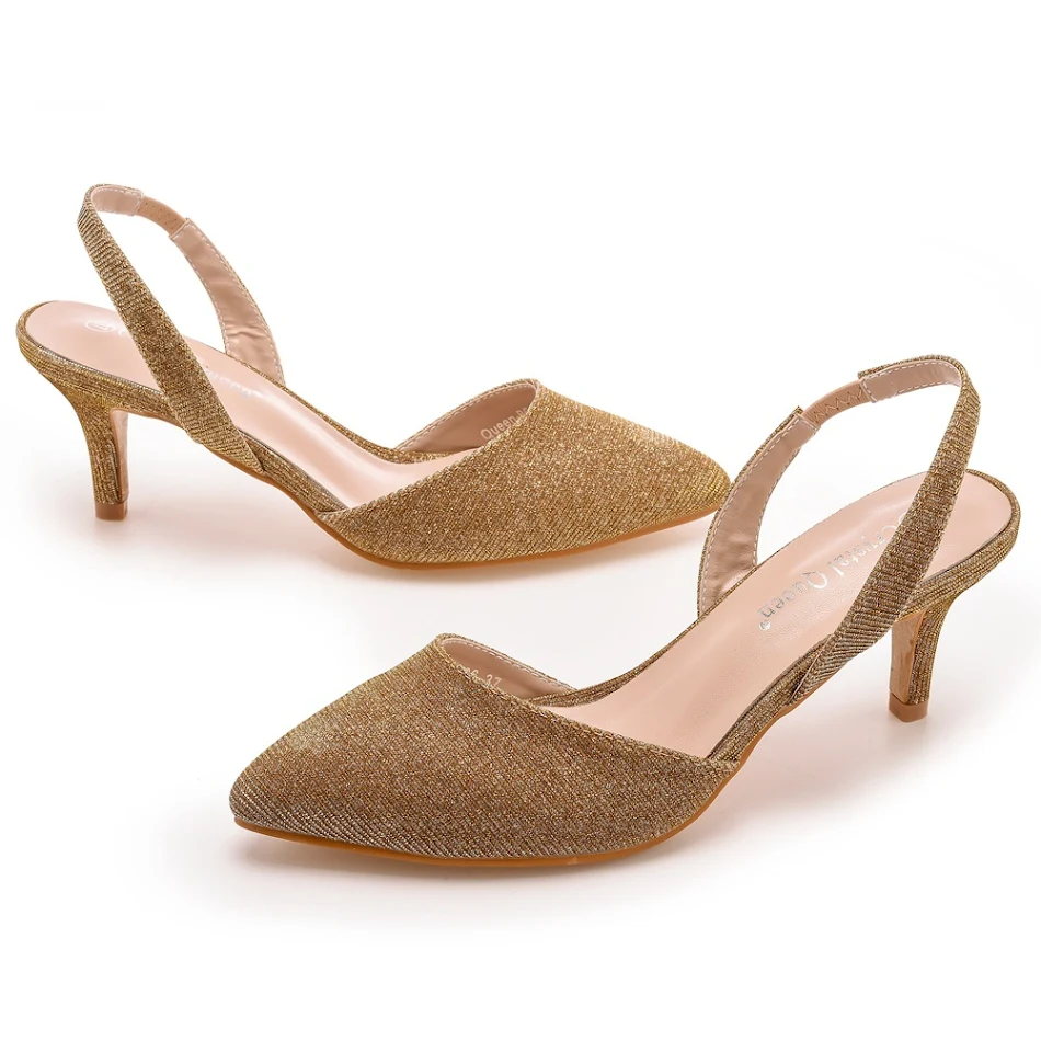 Sandali in tessuto a punta bassa 6cm che cambiano colore, taglie forti, eleganti e confortevoli, perfetti per ogni outfit estivo.