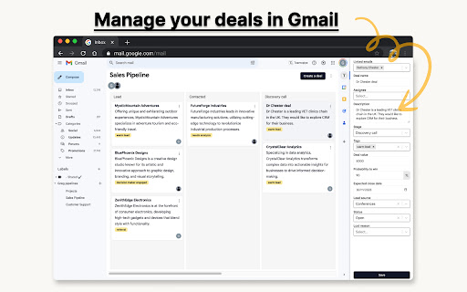 Teamopipe CRM for Gmail