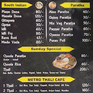 Metro Cafe menu 2