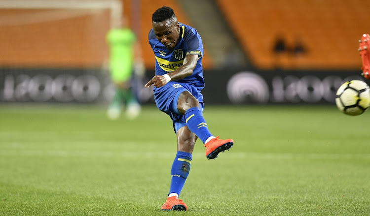 Teko Modise of Cape Town City FC during the Absa Premiership match between Kaizer Chiefs and Cape Town City FC at FNB Stadium on January 30, 2019 in Johannesburg, South Africa.