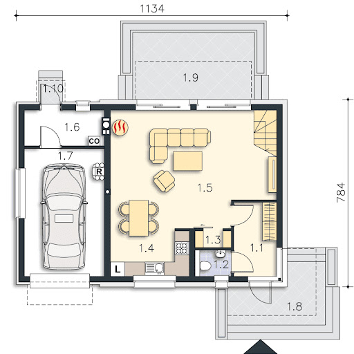 Edynburg DCP291 - Rzut parteru