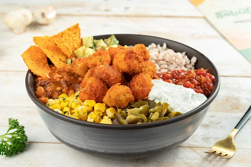 Crispy Peri Peri Mushroom Burrito Bowl