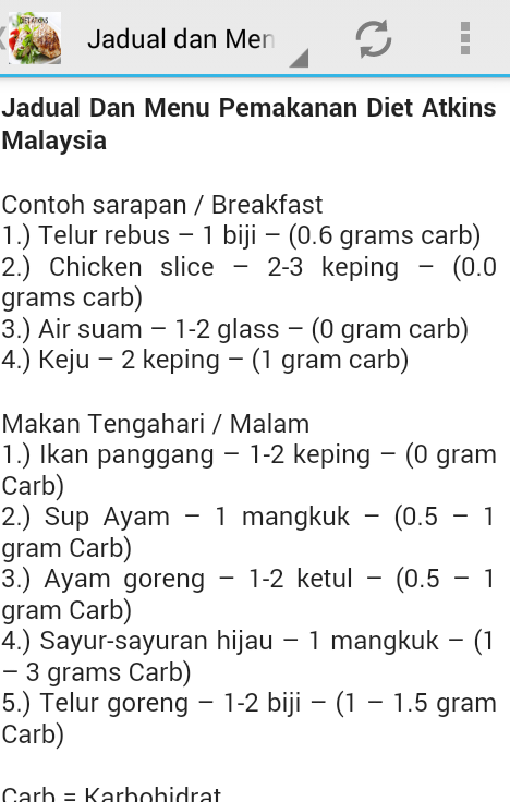 Menu Diet Artis Malaysia Terlampau