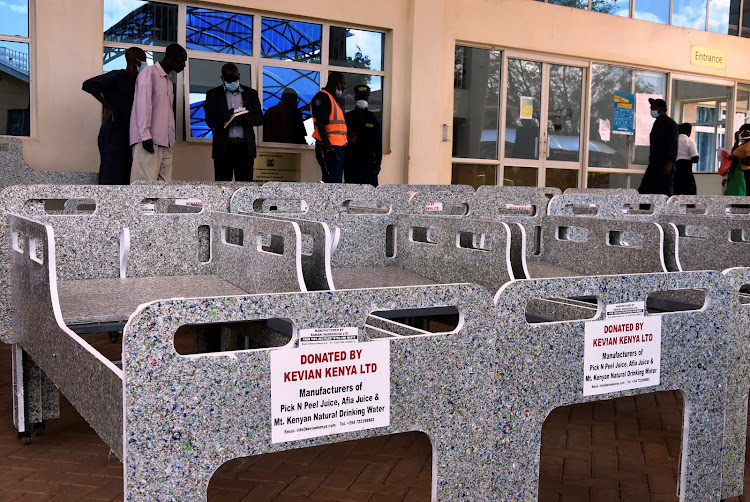 Beds donated by Kevian Kenya to Kiambu county through its subsidiary, Ramani Recyclers.