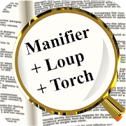 Magnifying glass with light + Magnifier flashlight 1.4.8 Icon