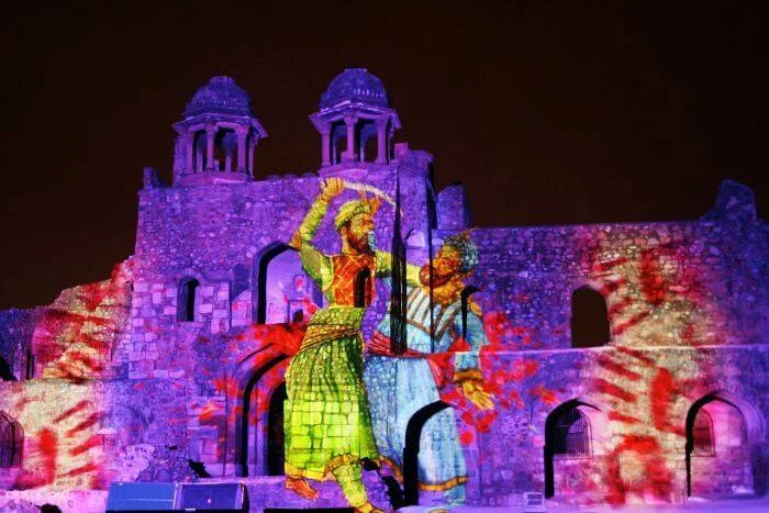 light and sound show at red fort_image