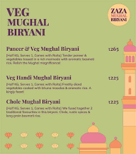 ZAZA Mughal Biryani menu 6