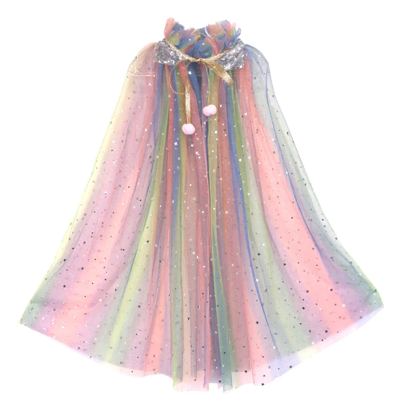 Girl Princess Veiled Outer Cloak, perfect for costumes and special occasions. Add a magical touch to her outfit and make