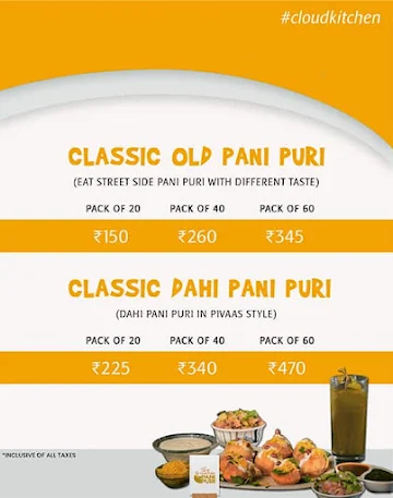 Pivaas Pure menu 