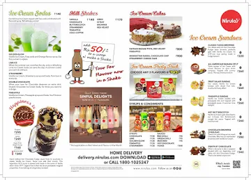 Natural Ice Cream menu 