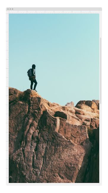 Rocky Cliff Window - Facebook Story template