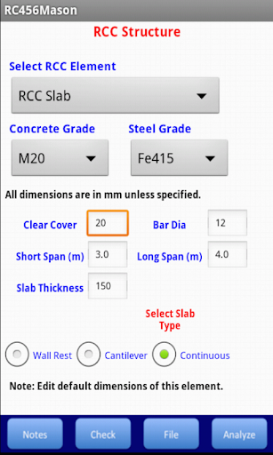 Analysis of RCC Structures