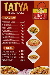 Tatya Misal House menu 1