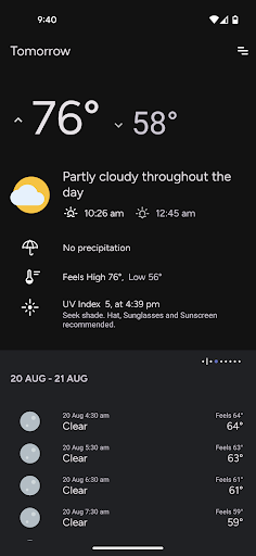 Screenshot Weather + Forecast
