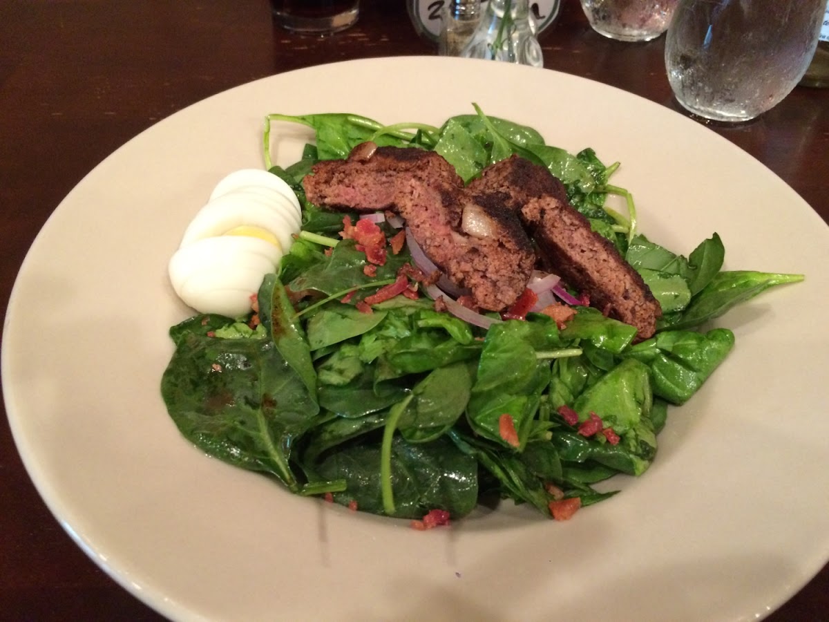 Spinach Salad with venison!