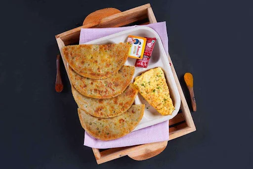 Aloo Paratha With Double Omelette Combo