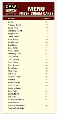 Cake Park menu 6