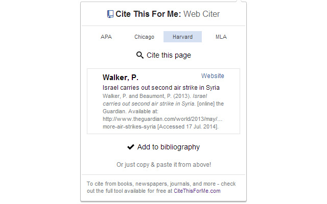 Cite This Me: Web Citer