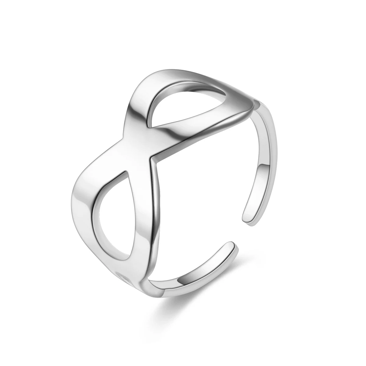 Title 5, Bague simple en acier inoxydable pour femme, un...