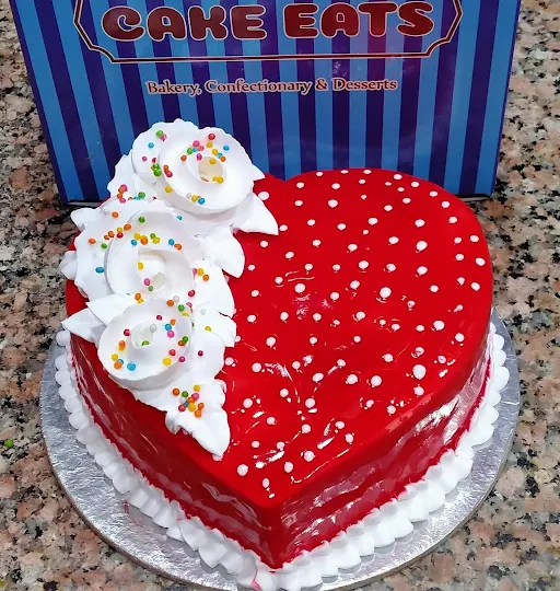 Strawberry Glaze Cake Heart Shape