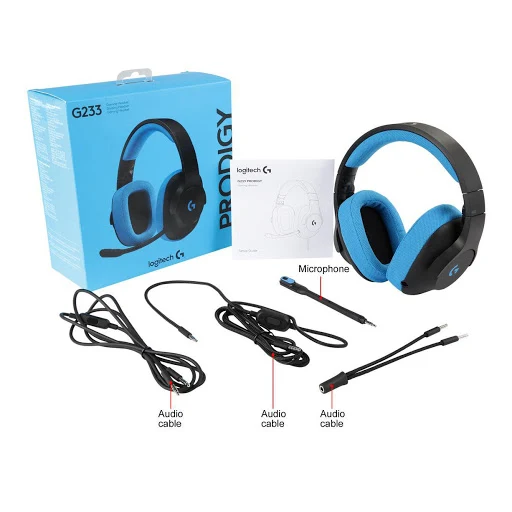 Tai nghe Over-ear Logitech G233 Prodigy Wired Gaming (Đen)