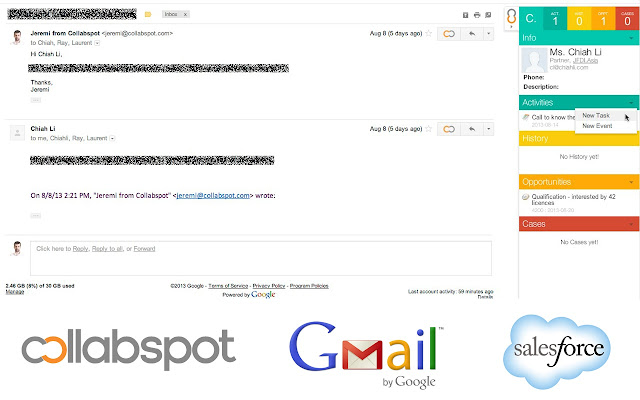 Collabspot: Salesforce for Gmail