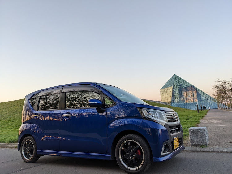 ムーヴの青い相棒🚙・LA160S・車中泊・ガラスのピラミッドはパワー貰えるのかなぁ?に関するカスタム事例の投稿画像1枚目